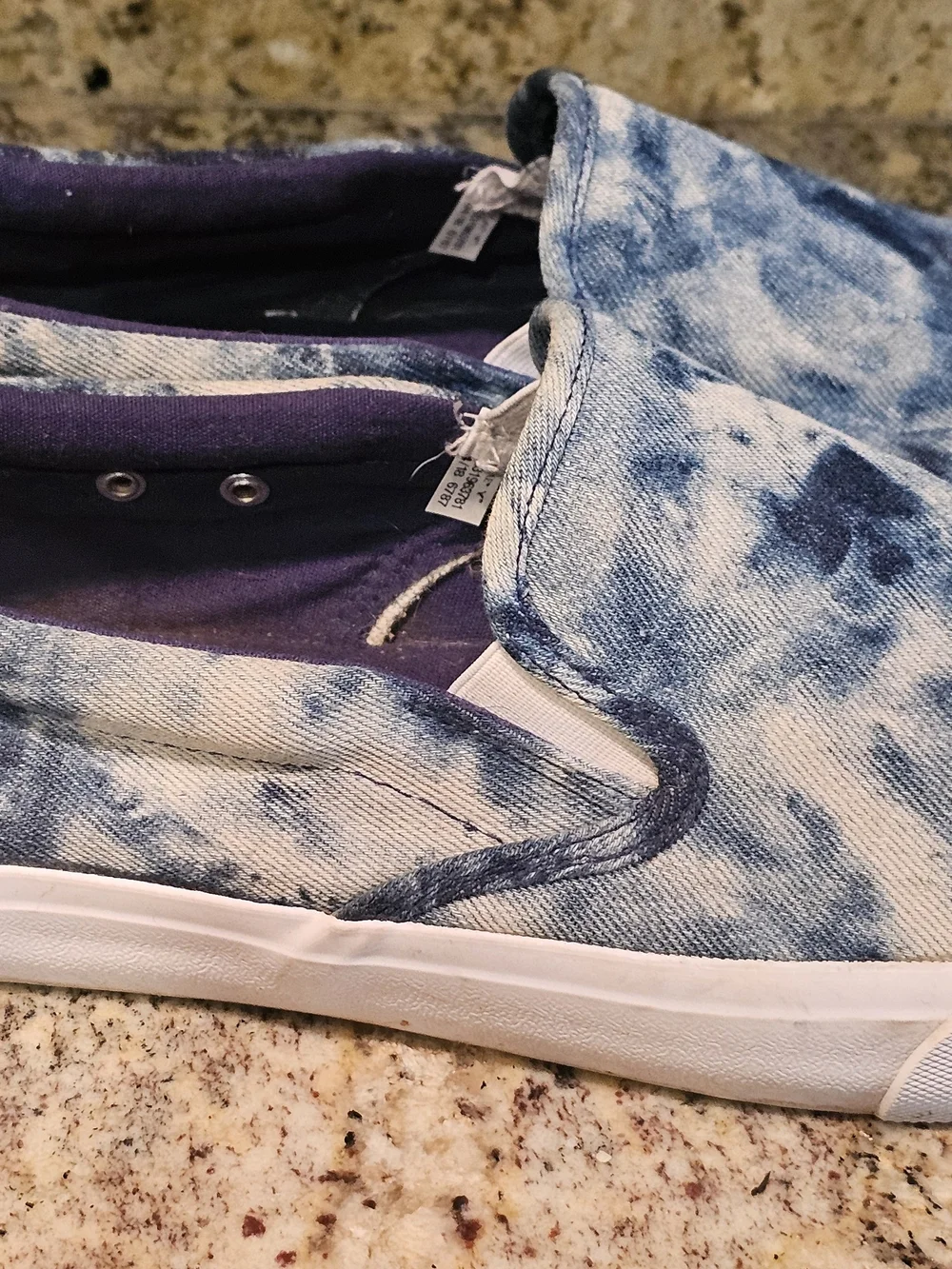 American Eagle Outfitters Blue Tie-Dye Slip-On Loafers